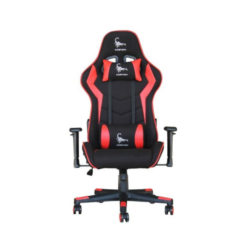 Krzesło gamingowe Scorpion czarno-czerwone-7822755