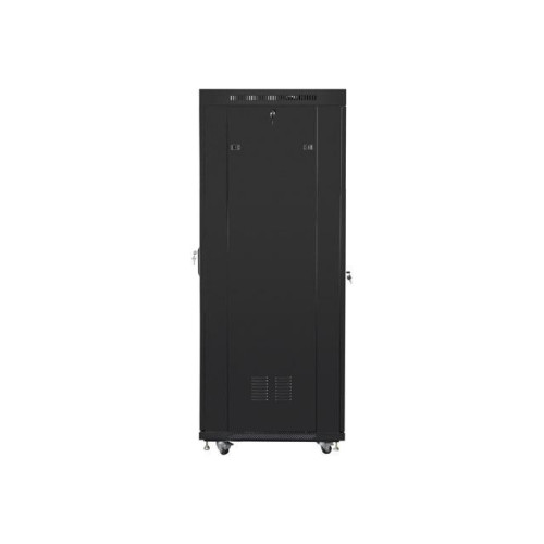 Szafa instalacyjna rack stojąca 19 37u 600x800 czarna, drzwi szklane lcd (Flat pack)-7823255