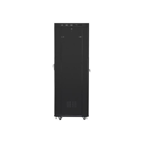 Szafa instalacyjna rack stojąca 19 42U 600x800 czarna, drzwi szklane lcd (Flat pack)-7823265