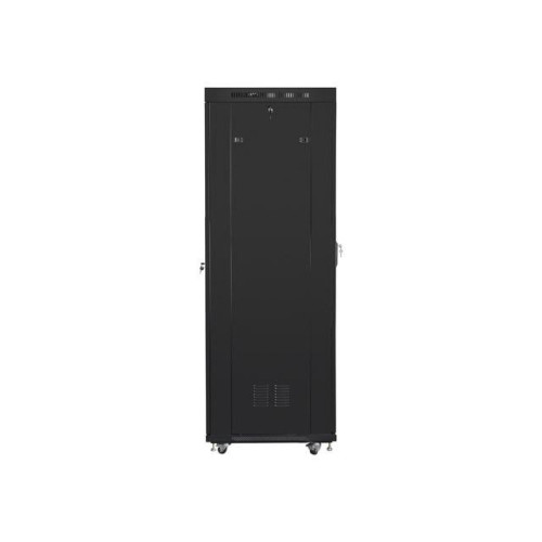 Szafa instalacyjna rack stojąca 19 42U 600x800 czarna, drzwi szklane lcd (Flat pack)-7823266