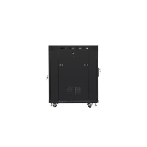 Szafa instalacyjna rack stojąca 19 15U 600x800 czarna, drzwi szklane lcd (flat pack)-7823276