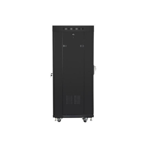 Szafa instalacyjna rack stojąca 19 27U 600x600 czarna, drzwi szklane LCD (Flat pack)-7823286