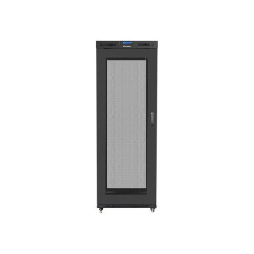 Szafa instalacyjna rack stojąca 19 42U 800x1000 czarna, drzwi perforowane LCD (Flat pack)-7823302
