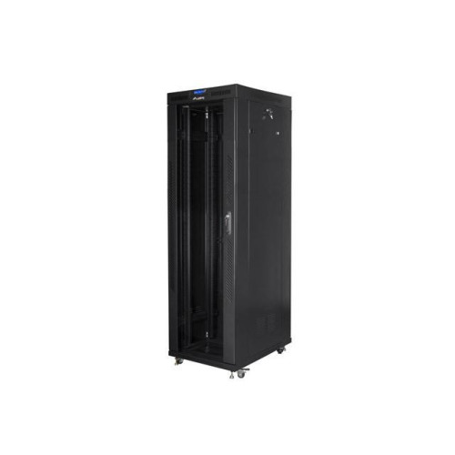 Szafa instalacyjna rack stojąca 19 42U 800x800 czarna, drzwi szklane LCD (Flat pack)-7823312