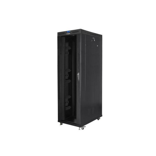 Szafa instalacyjna rack stojąca 19 42U 800x1200 czarna, drzwi szklane LCD (Flat pack)-7823317