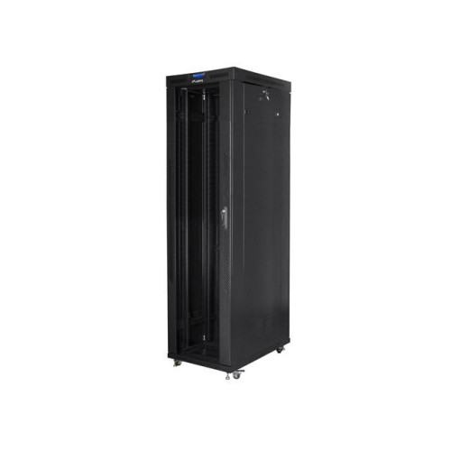 Szafa instalacyjna rack stojąca 19 47U 800x1000 czarna, drzwi szklane LCD (Flat pack)-7823322