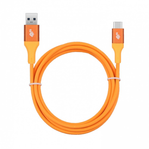 Kabel USB 3.0 - USB C 2m PREMIUM 3A pomarańczowy TPE -7823772