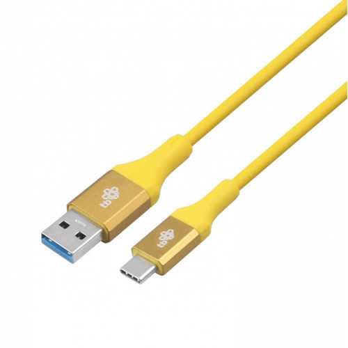 Kabel USB 3.0 - USB C 2m PREMIUM 3A żółty TPE -7823779