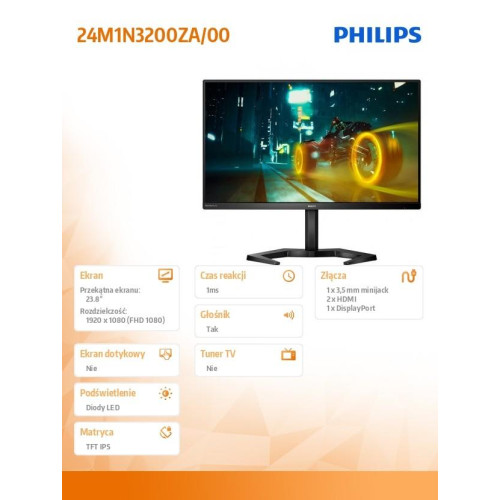 Monitor 24M1N3200ZA IPS 165Hz 23.8 cali HDMIx2 DP Pivot Głośniki-7824945