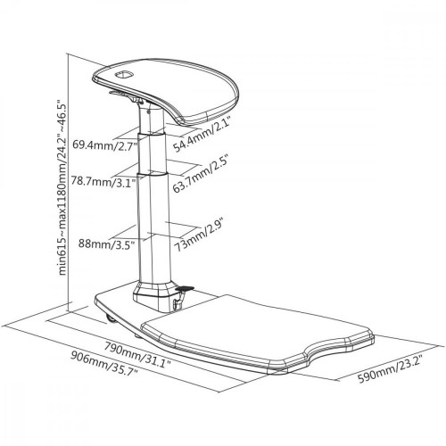 Ergonomiczne krzesło z regulacją wysokości MC-872 -7825483