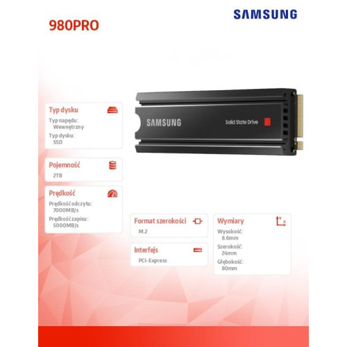 Dysk SSD 980PRO Heatsink NVMeMZ-V8P2T0CW -7826655