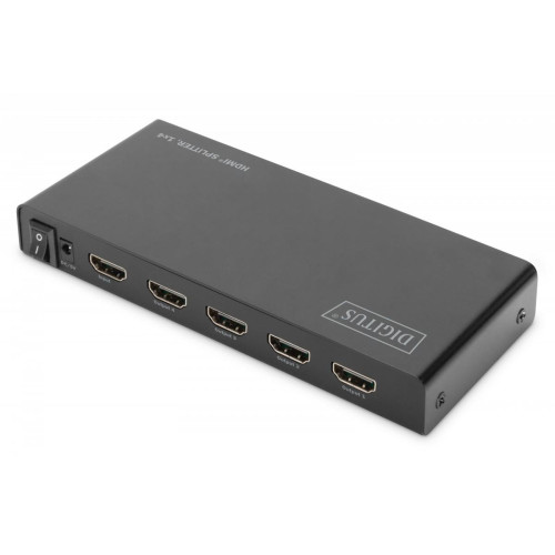 Rozdzielacz (Splitter) HDMI 4-portowy 4K 60Hz UHD 3D HDR HDCP 2.2 audio downscaling-7829008