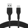Kabel BoostCharge USB-A do USB-C silikonowy 1m, czarny-7837631