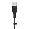 Kabel BoostCharge USB-A do USB-C silikonowy 1m, czarny-7837633