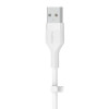 Kabel BoostCharge USB-A do USB-C silikonowy 1m, biały-7837638