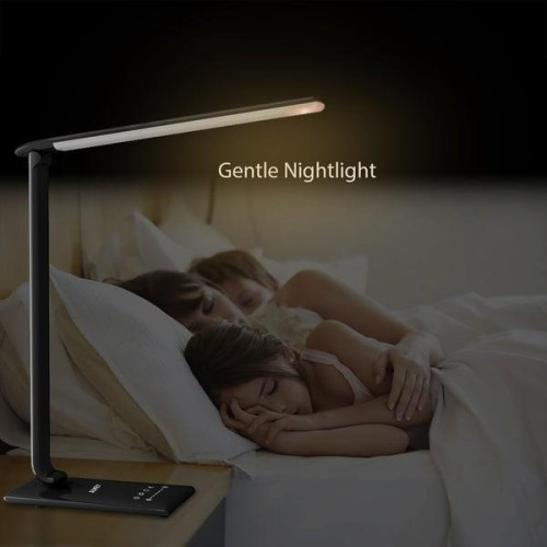 LT-T10 Black lampa biurkowa LED dotykowa | 12W | 3000-6500K | 7 poziomów ściemniania | 5 trybów świecenia-7833029