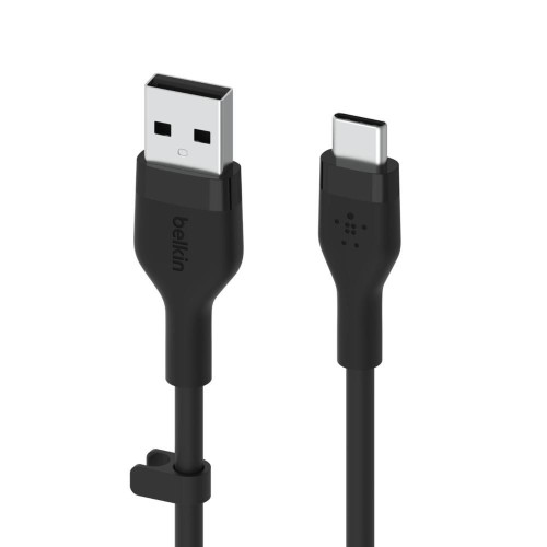 Kabel BoostCharge USB-A do USB-C silikonowy 1m, czarny-7837630