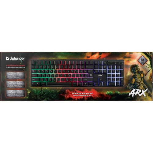 Klawiatura gamingowa ARX GK-196L przewodowa podświetlenie LED-7838725