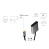 Adapter USB-C do DP/F, 4K/60Hz, Aluminiowy 0.15m -7840121