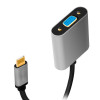 Adapter USB-C do VGA, 1080p, aluminiowy 0.15m -7840265
