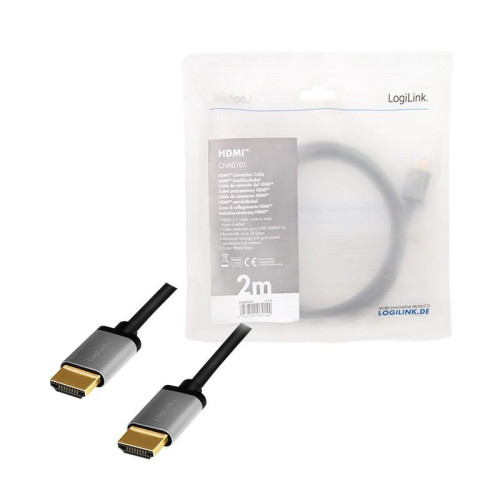 Kabel HDMI 4K/60Hz, aluminium 2m Czarny -7840131