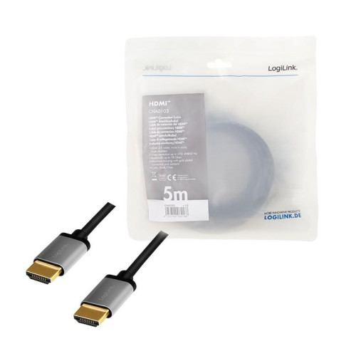 Kabel HDMI 4K/60Hz aluminium 5m Czarny-7840141