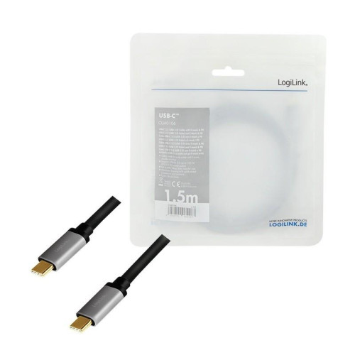 Kabel USB-C M/M, PD, aluminiowy 1.5m -7840273