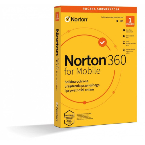 Norton360 Mobile PL 1 użytkownik, 1 urządzenie, 1 rok 21426915-7847643