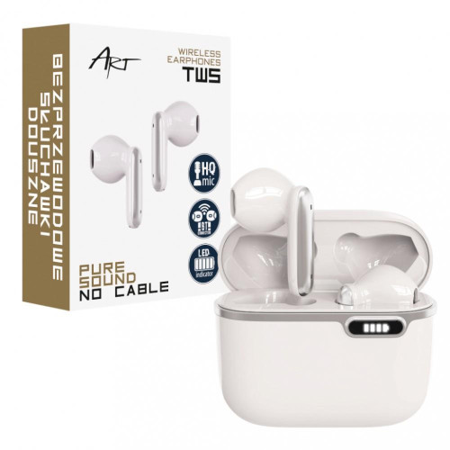 Słuchawki Bluetooth z HQ mikrofonem TWS (USB-C) Białe -7849469