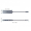 CB-C63 aluminiowy HUB USB-C | Ultra Slim | 4w1 | 3xUSB 3.1 | 1xMicroSD i SD-7852812