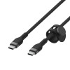 Kabel BoostCharge USB-C/USB-C silikonowy w oplocie 2m, czarny-7854882