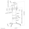 Neomounts by Newstar Mobile Floor Stand incl. AV- and cam shelf (height adjustable: 128,5-145 cm)-7856732