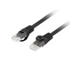 Patchcord kat.6 UTP LSZH CU 0.5m czarny fluke passed-7858980