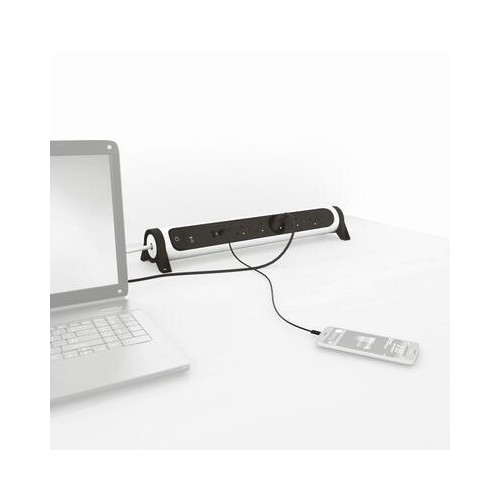 Przedłużacz ochronny 5x2PZ +USB A/C 1,5m biało-czarny-7850277