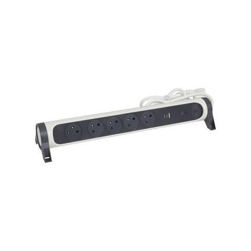 Przedłużacz ochronny 5x2PZ +USB A/C 1,5m biało-czarny-7850280