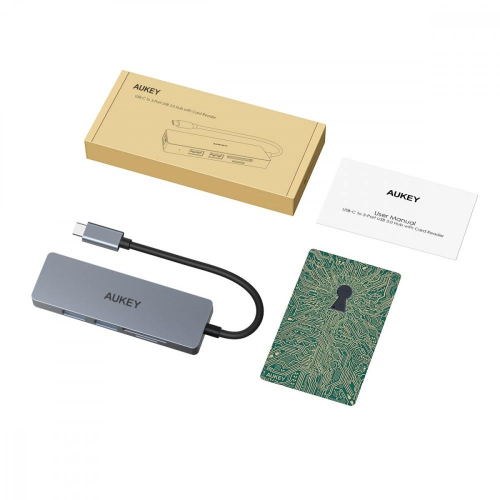 CB-C63 aluminiowy HUB USB-C | Ultra Slim | 4w1 | 3xUSB 3.1 | 1xMicroSD i SD-7852813