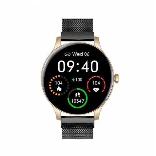 Smartwatch Classy złoto-czarny stalowy-7855243