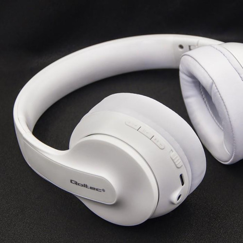 Słuchawki bezprzewodowe z mikrofonem | BT 5.0 AB | Białe -7855319