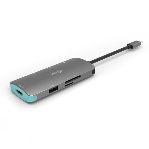 USB-C Metal Nano Stacja Dokująca 1x HDMI 4K Ultra HD 3840 x 2016 @ 30Hz 1x czytnik SD 1x czytnik micro SD 3x USB 3.0 1x