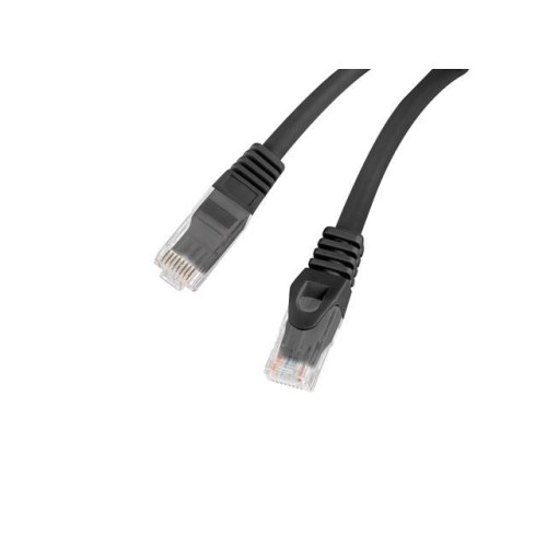 Patchcord kat.6 UTP LSZH CU 0.5m czarny fluke passed-7858982