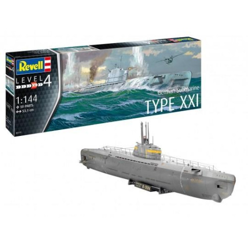Model plastikowy niemiecka łódź podwodna TYP XXI 1/144-7859969