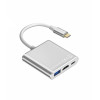 Adapter HUB USB C 3w1 - HDMI, USB, PD srebrny-7864423