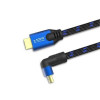 Kabel HDMI (M) v2.1, 1,8m, kątowy, 8K, miedź, niebiesko-czarny, złote końcówki, ethernet/3D, CL-147-7868354