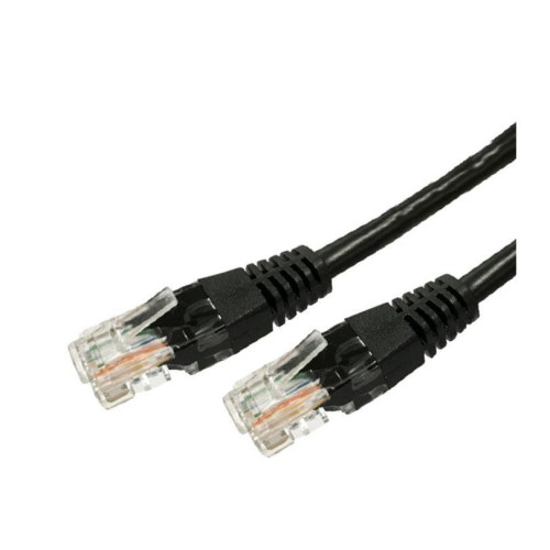 Kabel Patchcord miedziany kat.6 RJ45 UTP 0,5m. czarny - paczka 10 sztuk-7863767