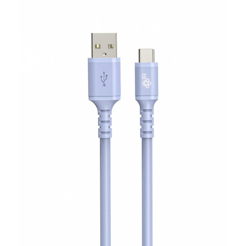 Kabel USB-USB C 1m. silikonowy fioletowy-7864418