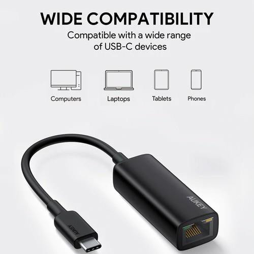 CB-A30 aluminiowa karta sieciowa USB-C Gigabit 10/100/1000 Mbps RJ45 | 1 Gb/s | USB 3.0 Typ C | diody LED-7865700