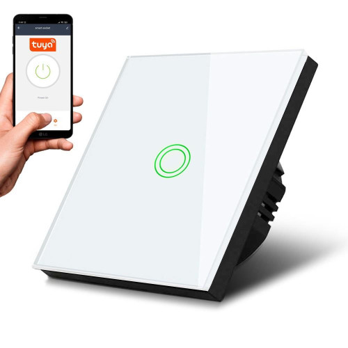 Dotykowy włącznik światła pojedynczy Wi-Fi SMART MCE715W Biały-7866026