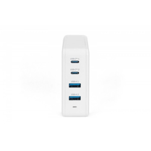 Uniwersalna 4-portowa ładowarka sieciowa 100W, 2x USB-C, 2x USB-A, PD 3.0 Biała-7866632