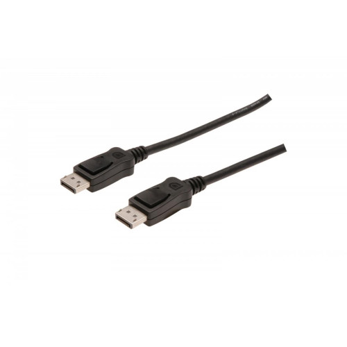 Kabel połączeniowy DisplayPort z zatrzaskami 1080p 60Hz FHD Typ DP/DP M/M czarny 1m-786677