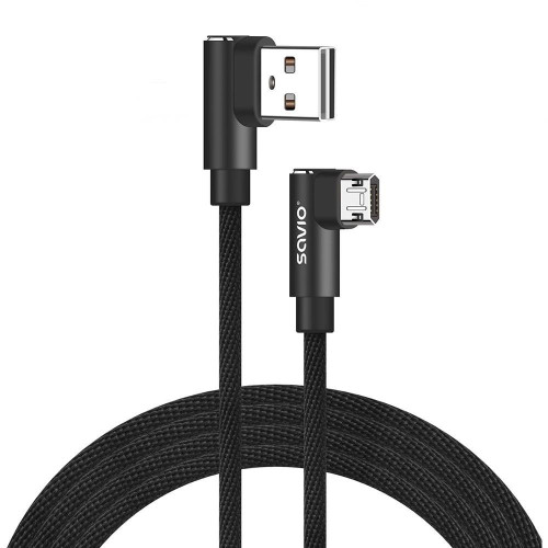 Kabel z dwustronnym złączem USB Micro USB - USB A 1m, CL-161-7868099